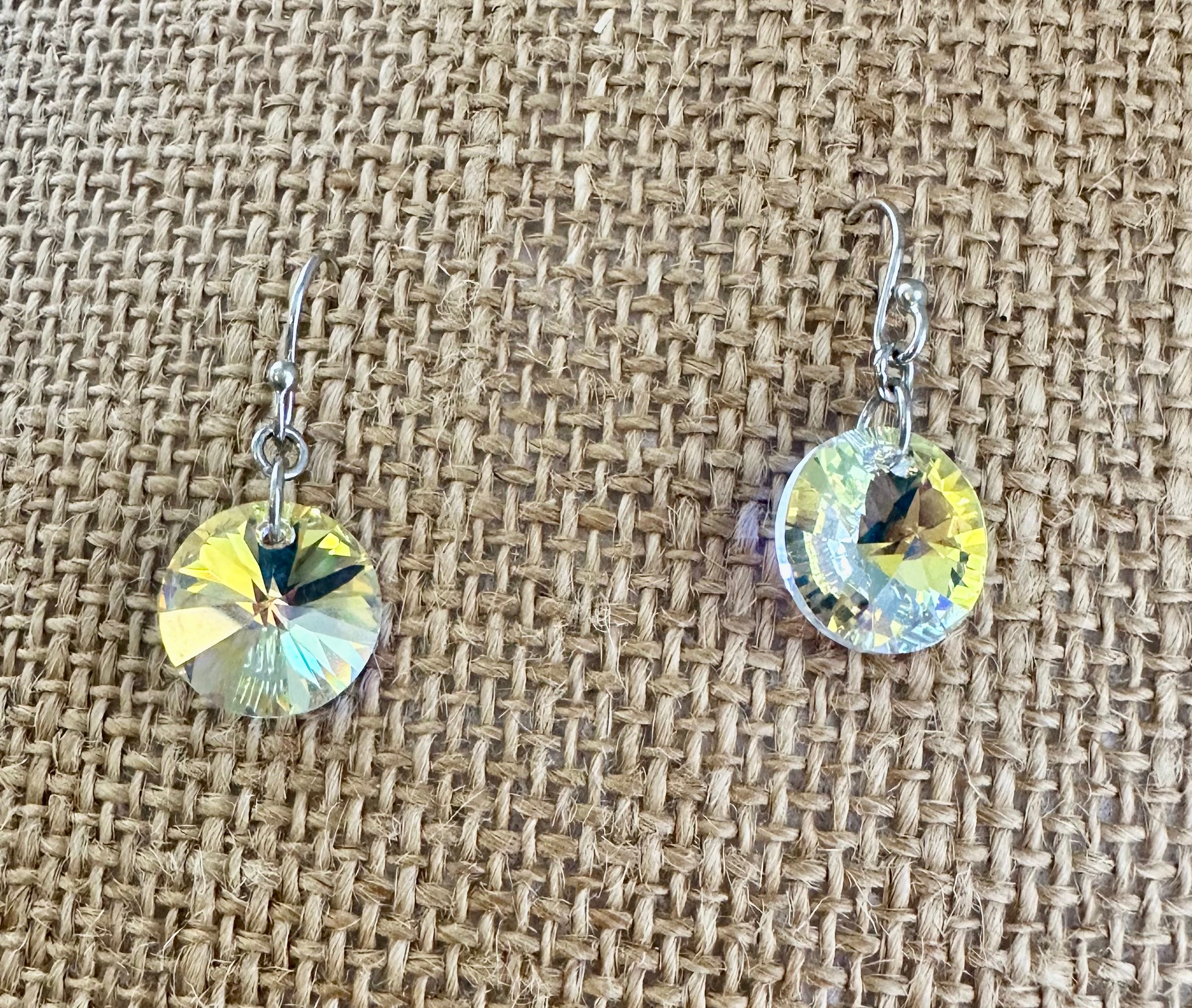 Swarovski sterling silver dangle earrings with sparkling crystal elegant jewelry
