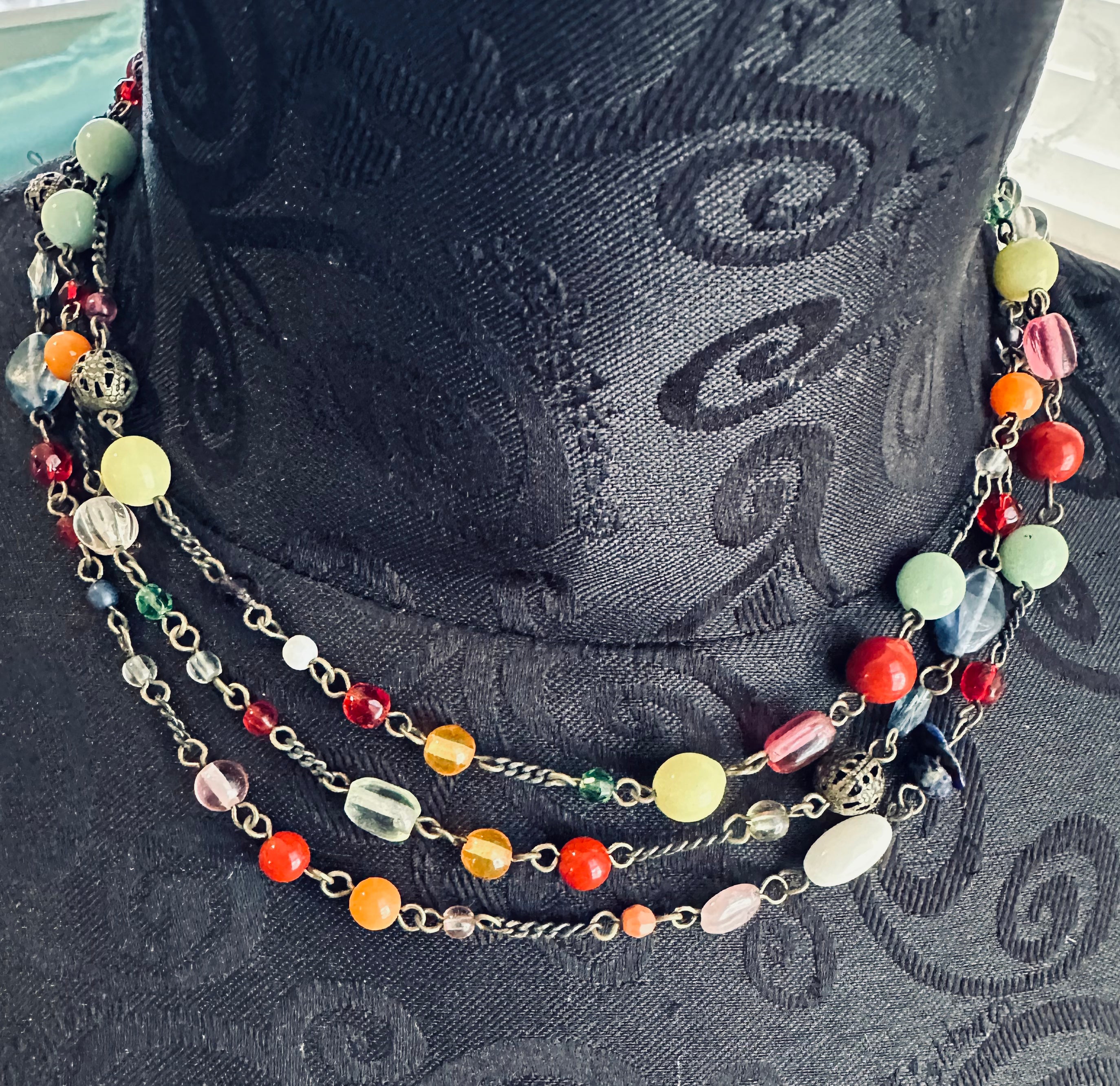 Multi-Color Bead Necklace 117
