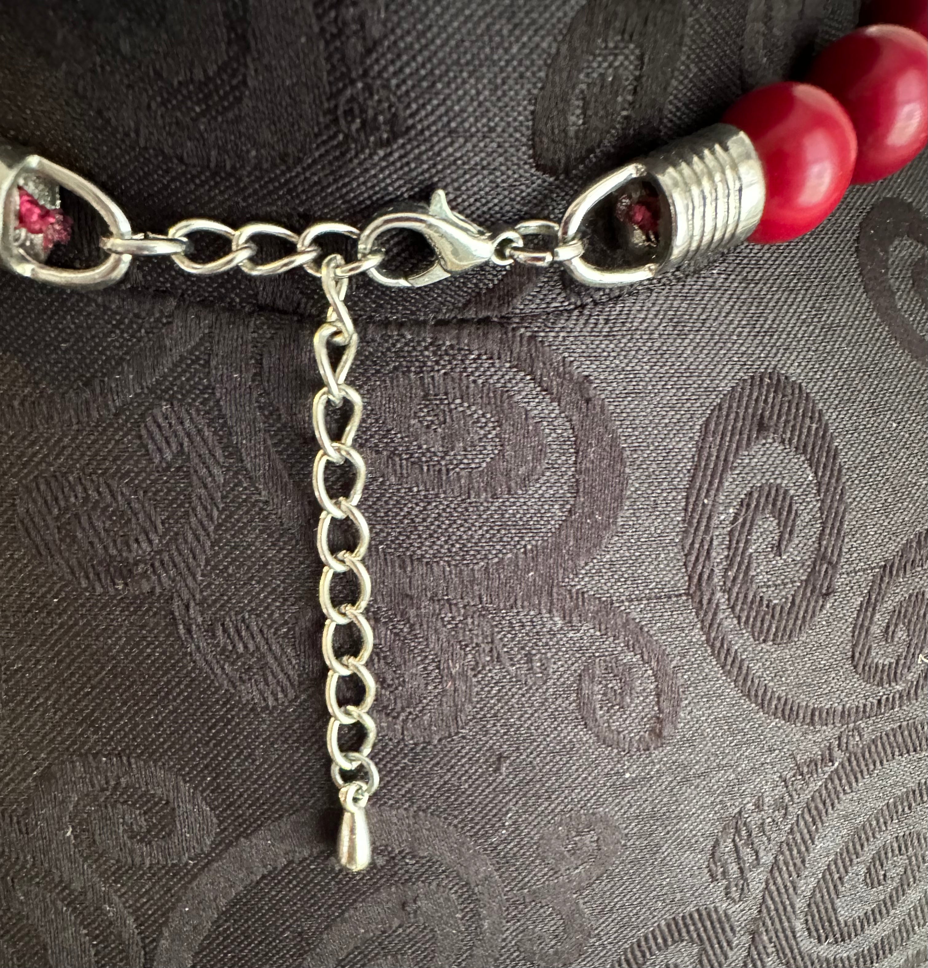 Red Bead Necklace 115