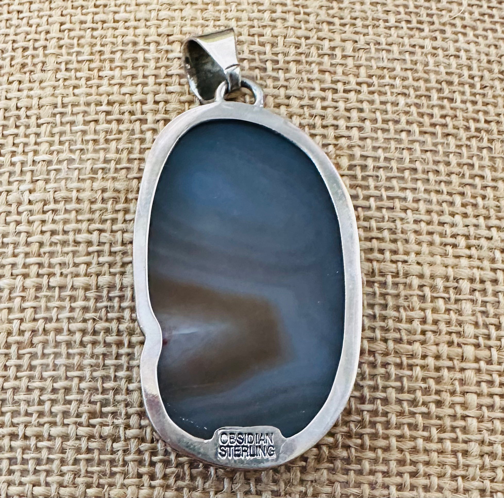 Blue Drusy Stone, Sterling Silver Pendant by Sarda 701