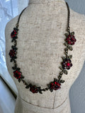 Vauxhall glass necklace vintage inspired statement jewelry elegant glass bead necklace