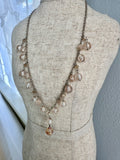 Chico’s Crystals gold stone charms rhinestone necklace elegant statement jewelry