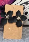 Black Flower Earrings 313