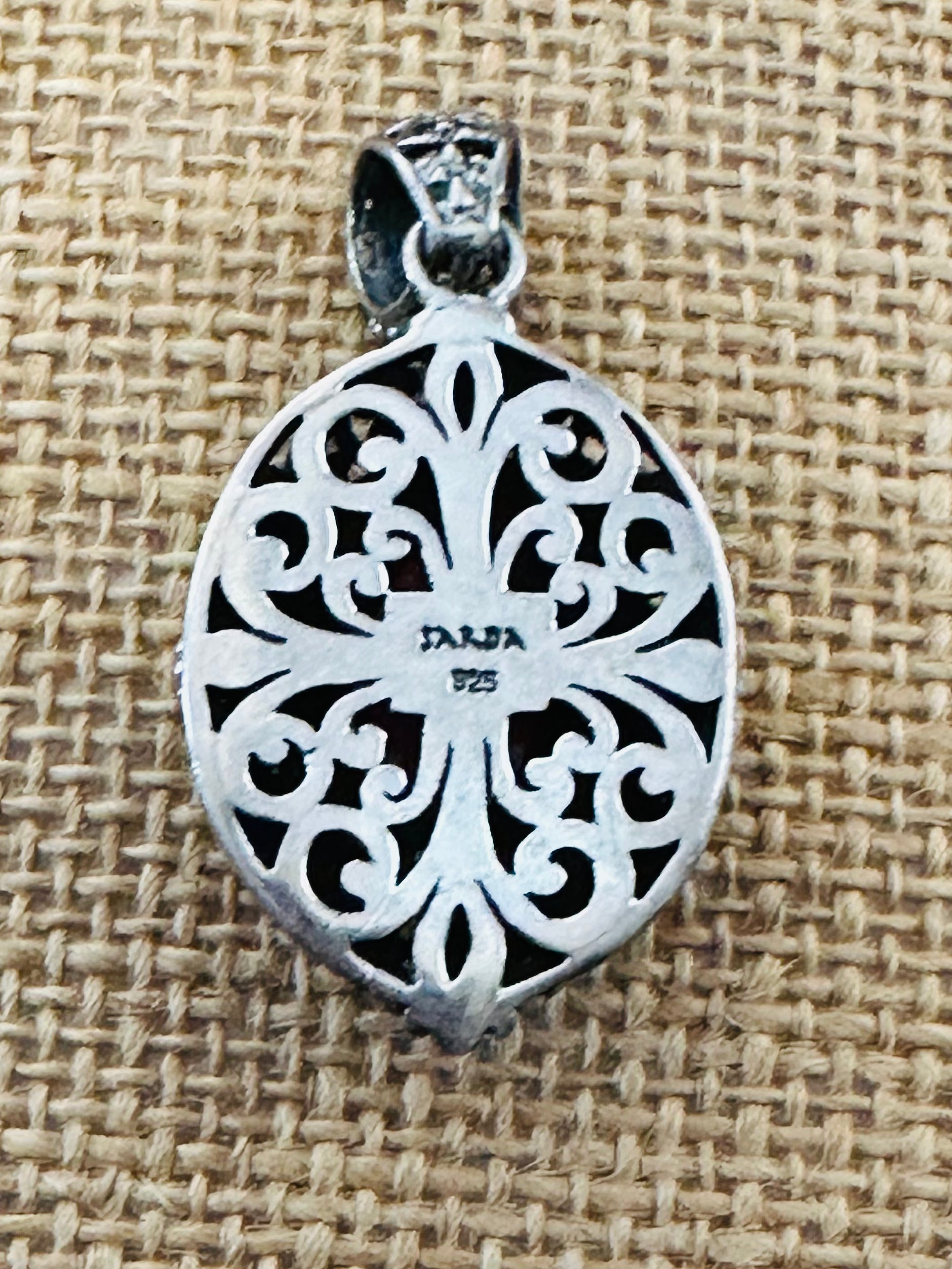 Red Drusy Pendant by Sarda 702
